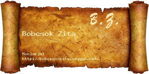 Bobcsok Zita névjegykártya